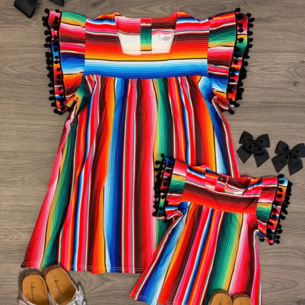 Serape Pom Top Mom & Me Mom Sizes